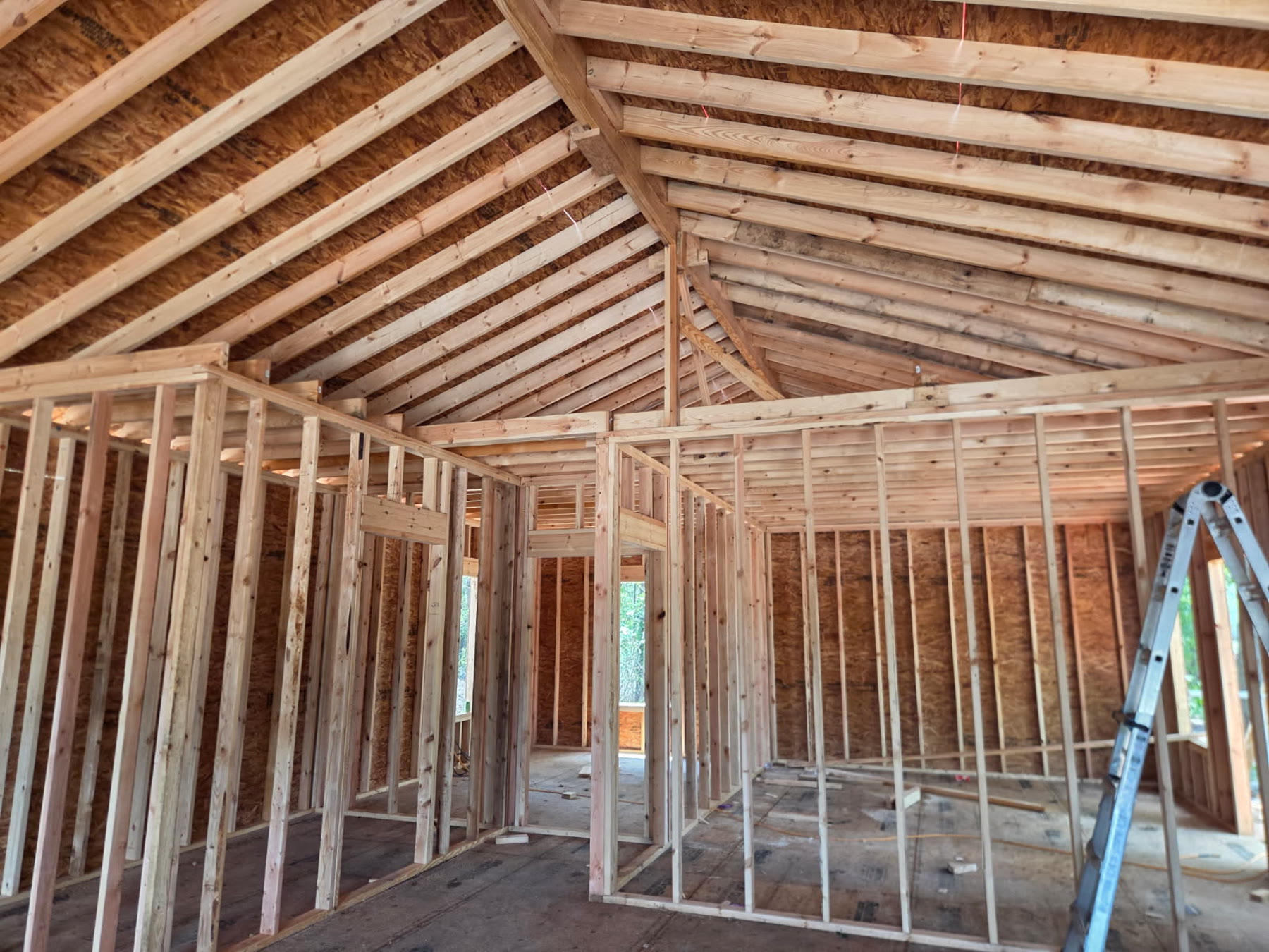 Custom home, metal roof
